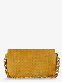 Gucci Women's Suede Shoulder Bag Gold