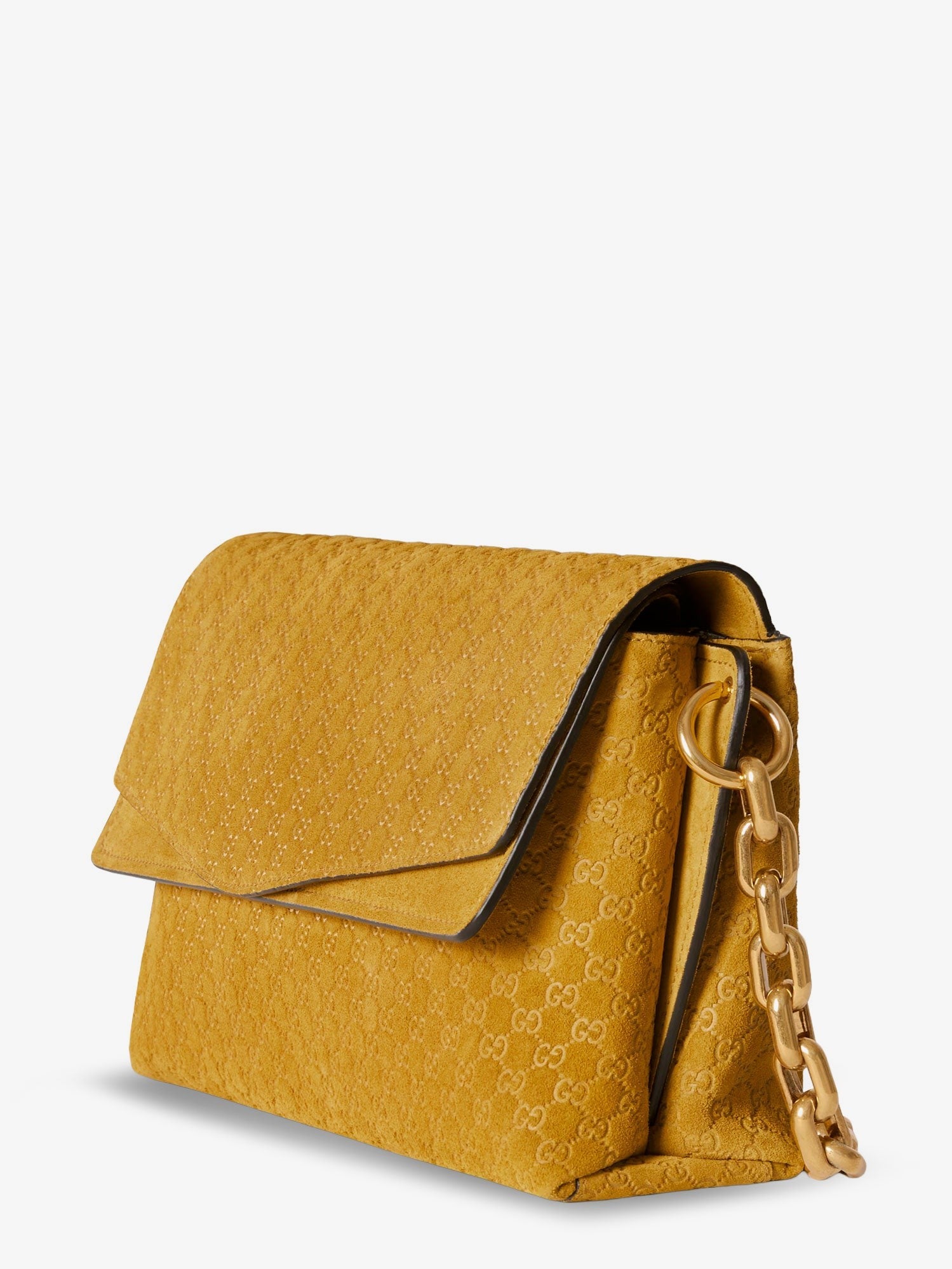 Gucci Women's Suede Shoulder Bag Gold