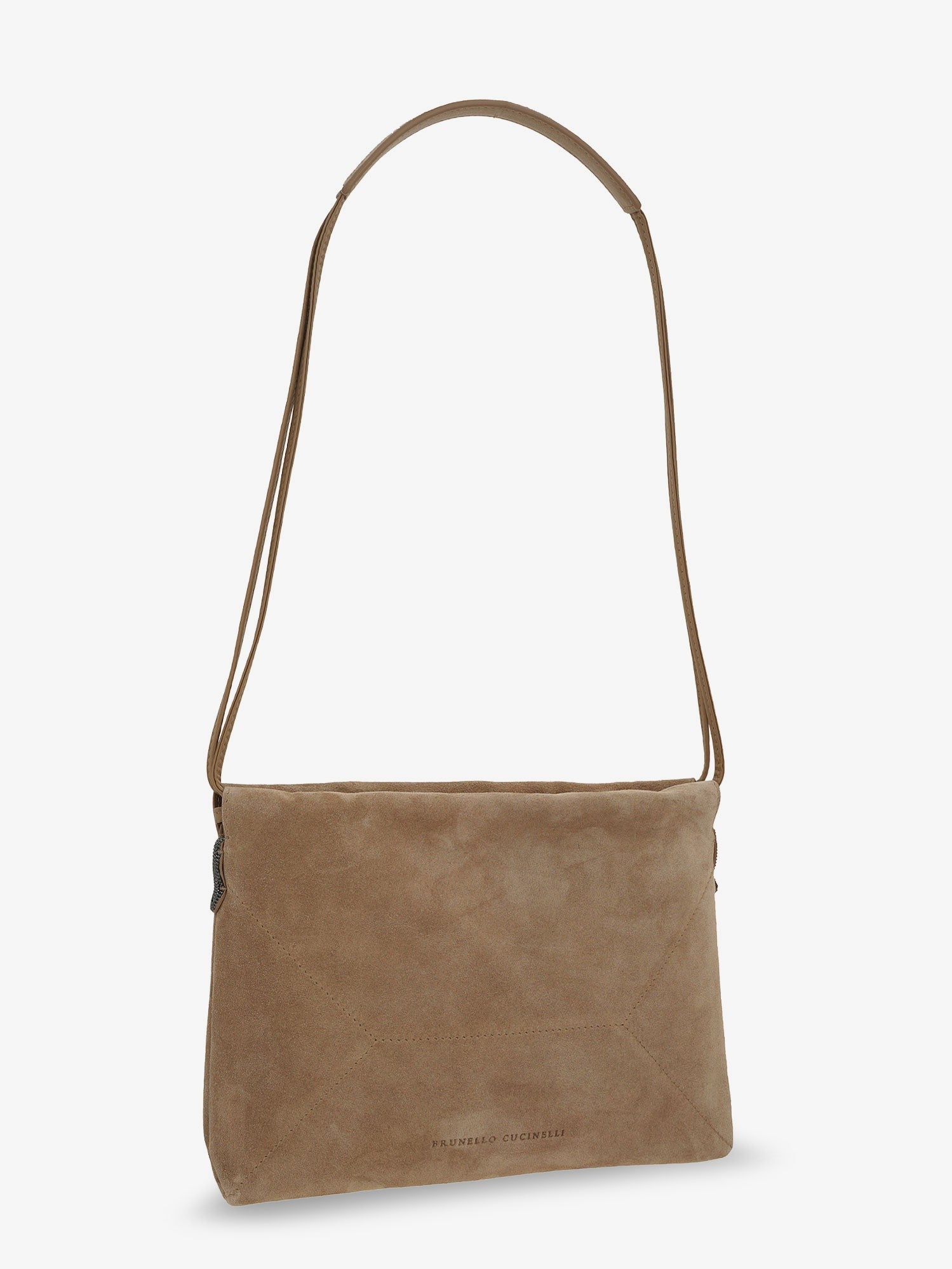 Brunello Cucinelli Women's Suede Shoulder Bag Beige