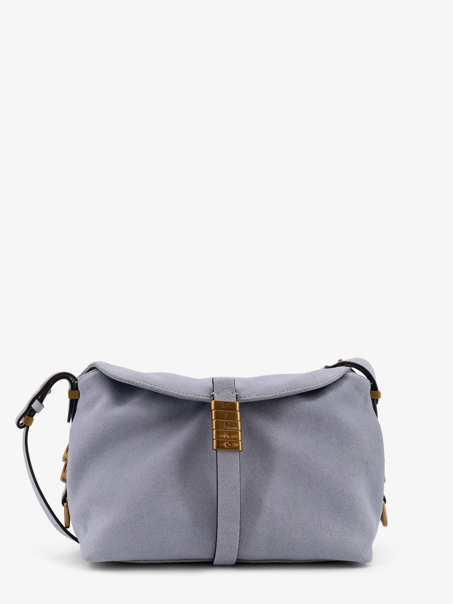 Pinko Women's Suede Shoulder Bag Blue