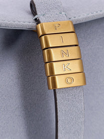 Pinko Women's Suede Shoulder Bag Blue