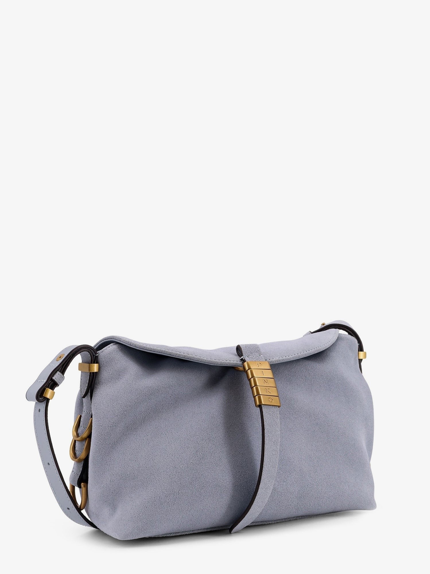Pinko Women's Suede Shoulder Bag Blue