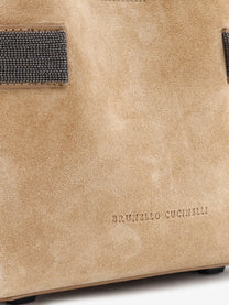 Brunello Cucinelli Women's Suede Shoulder Bag Brown