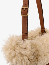 Saint Laurent Women's Suede Shoulder Bag Gold