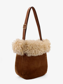Saint Laurent Women's Suede Shoulder Bag Gold