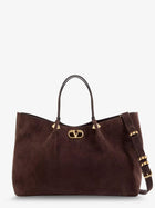 Valentino Women's Suede Shoulder Bag Brown