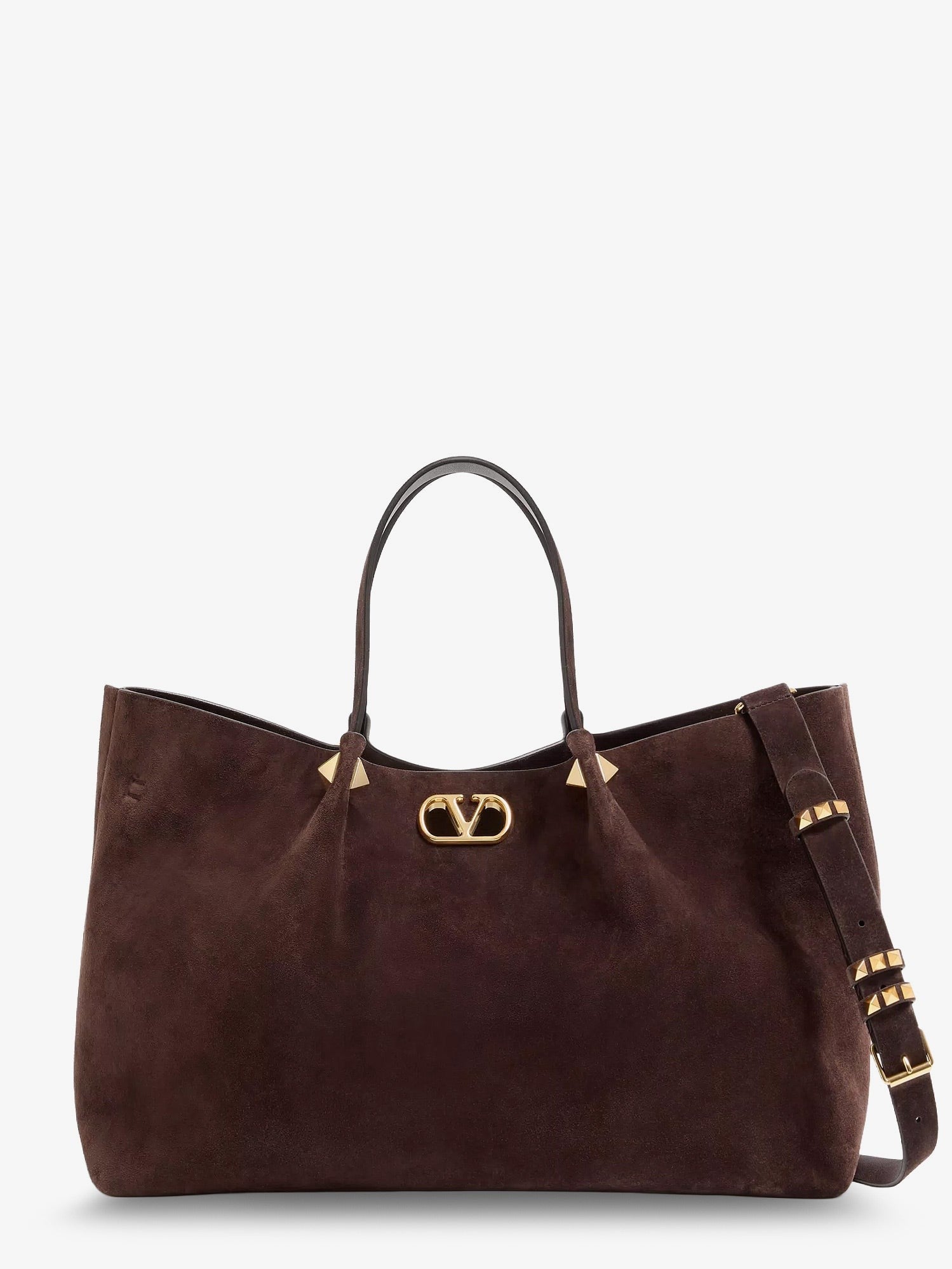 Valentino Women's Suede Shoulder Bag Brown