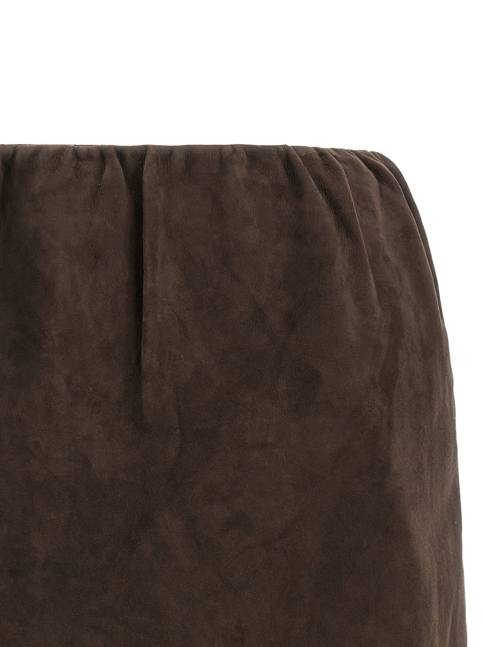 ROTATE Birger Christensen Suede Skirt Brown