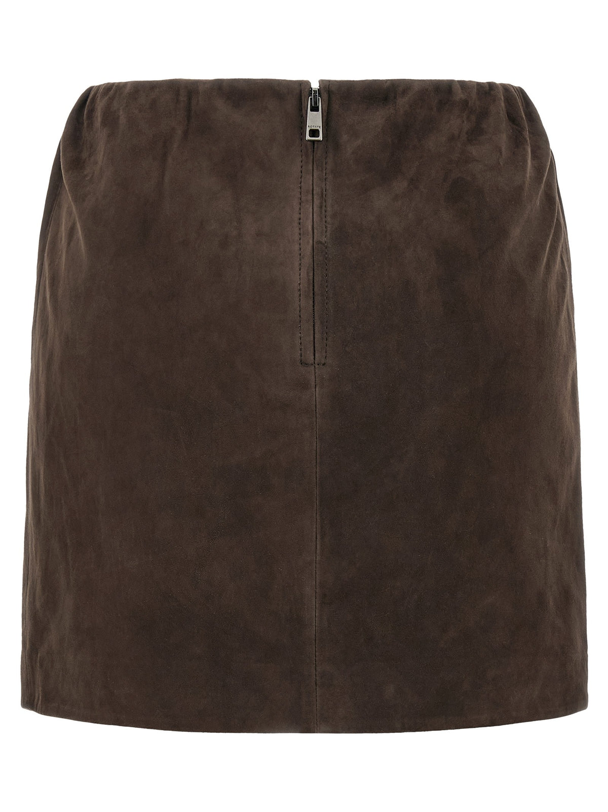 ROTATE Birger Christensen Suede Skirt Brown, view 2