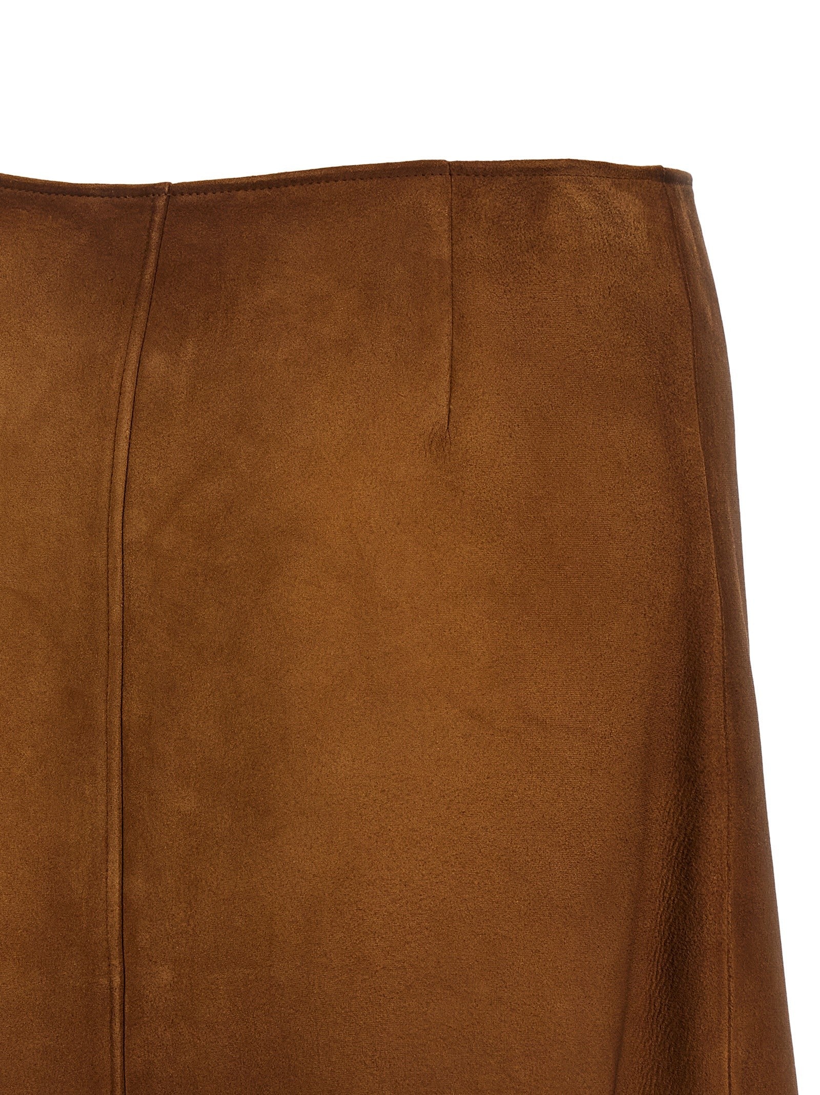 Miu Miu Suede Skirt Brown