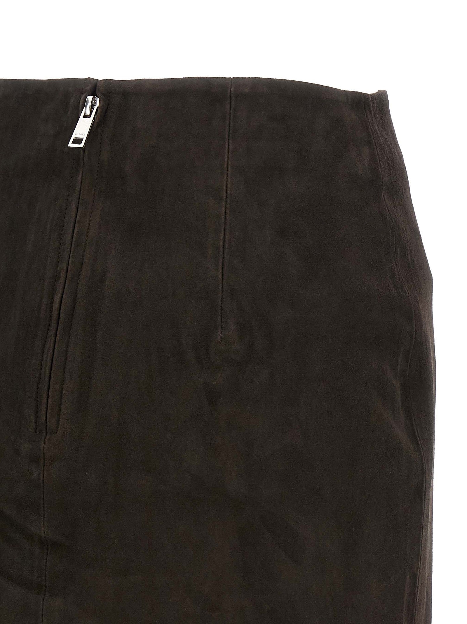 ROTATE Birger Christensen Suede Skirt Red