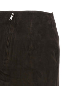 ROTATE Birger Christensen Suede Skirt Red