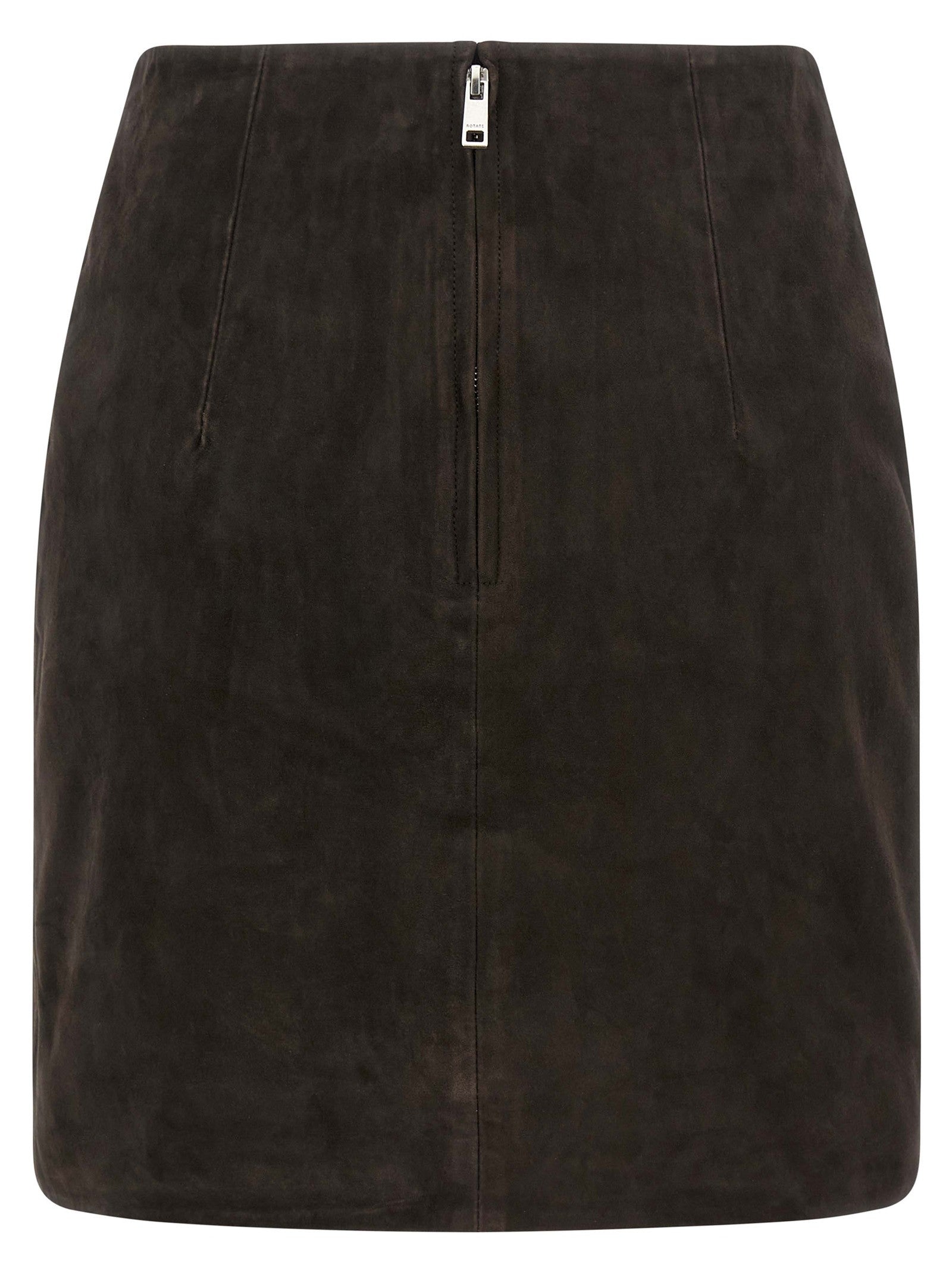 ROTATE Birger Christensen Suede Skirt Red