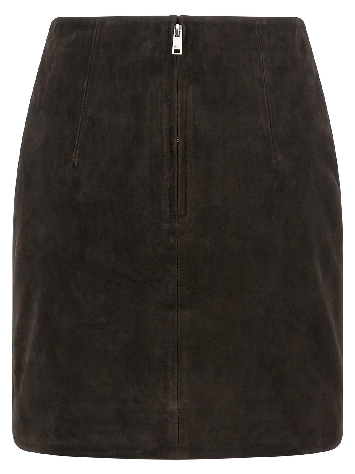ROTATE Birger Christensen Suede Skirt Red