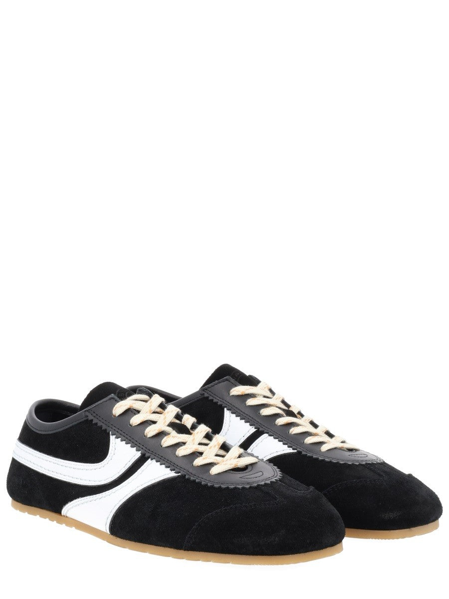 Dries Van Noten Men's Suede Sneaker Black