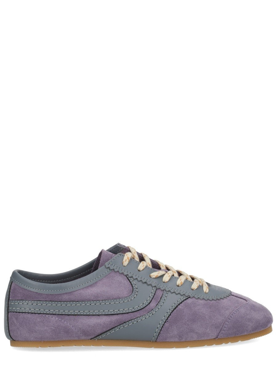 Dries Van Noten Women's Suede Sneaker Purple Dries Van Noten