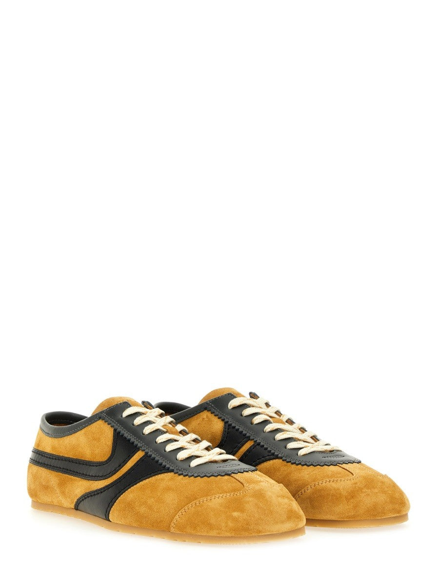 Dries Van Noten Men's Suede Sneaker Multicolor