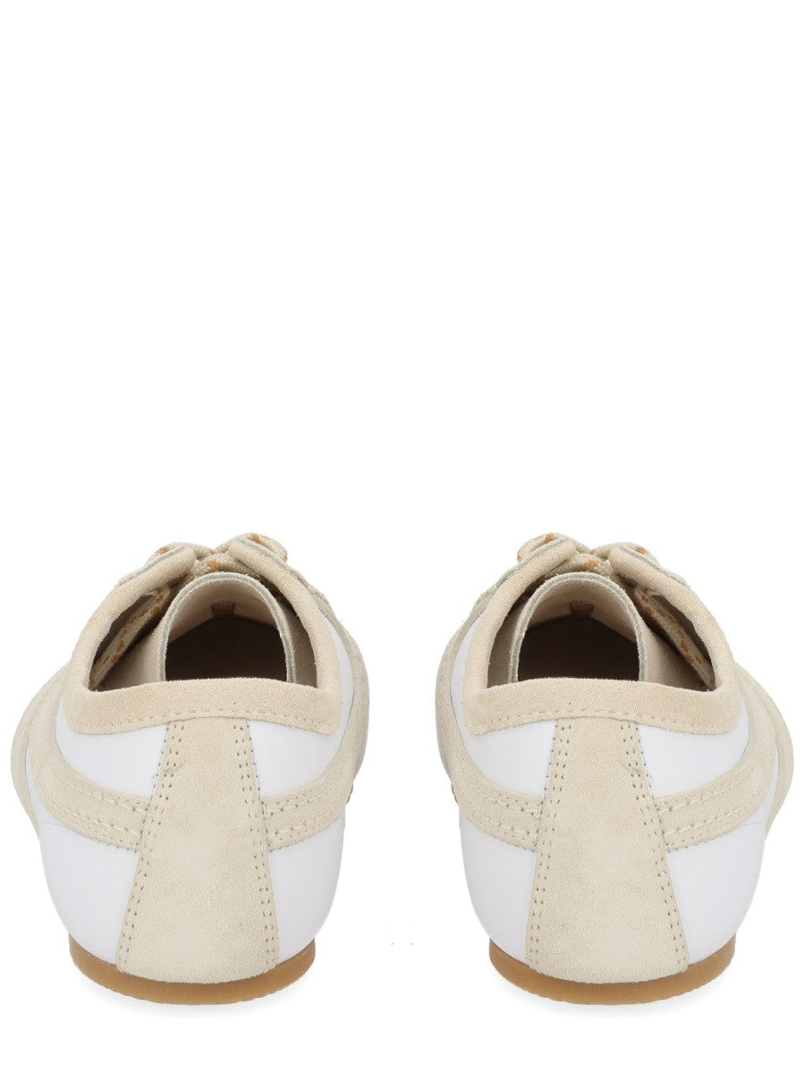 Dries Van Noten Women's Suede Sneaker White, view 4