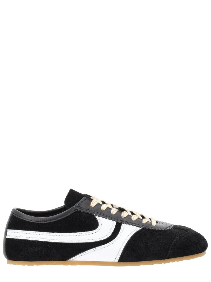 Dries Van Noten Men's Suede Sneaker Black