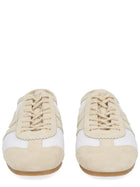 Dries Van Noten Women's Suede Sneaker White, view 3