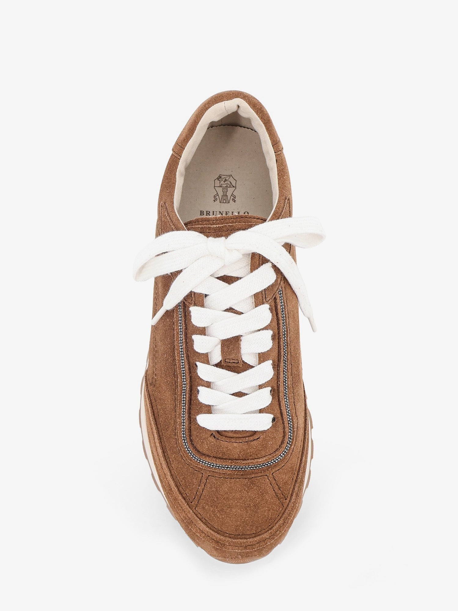 Brunello Cucinelli Women's Suede Sneakers Beige