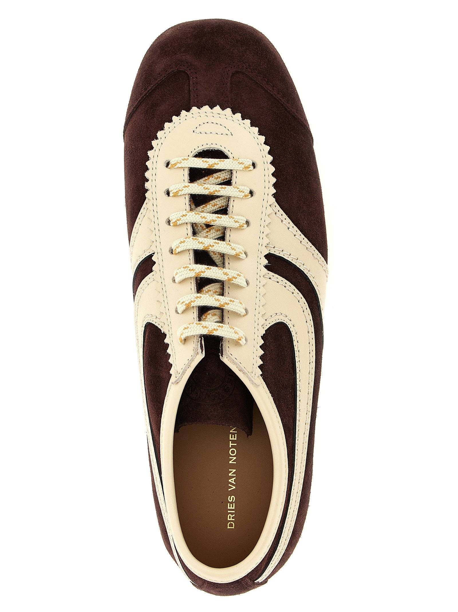 Dries Van Noten Suede Sneakers Gold