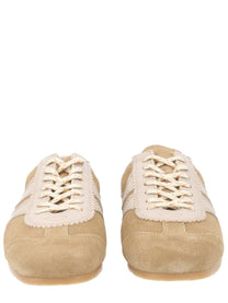 Dries Van Noten Women's Suede Sneakers Beige