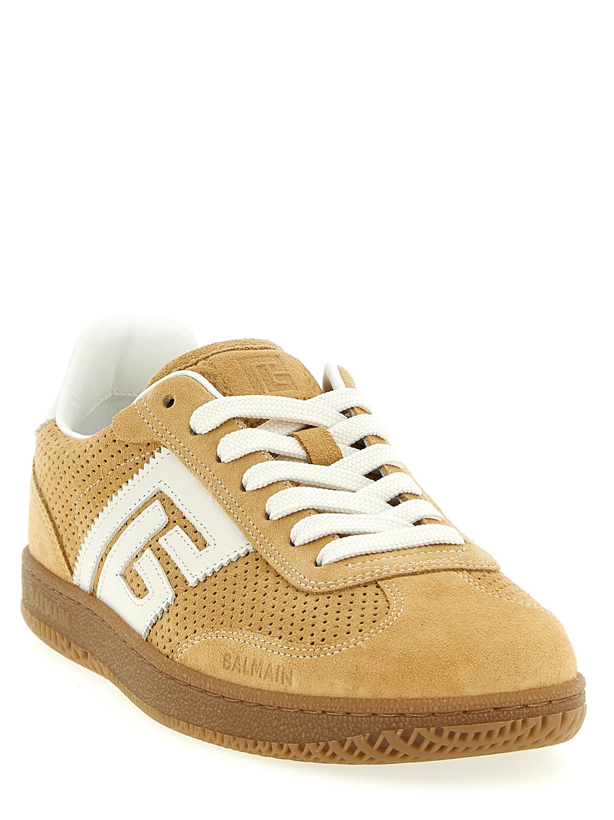 Balmain Suede Sneakers Beige, view 2