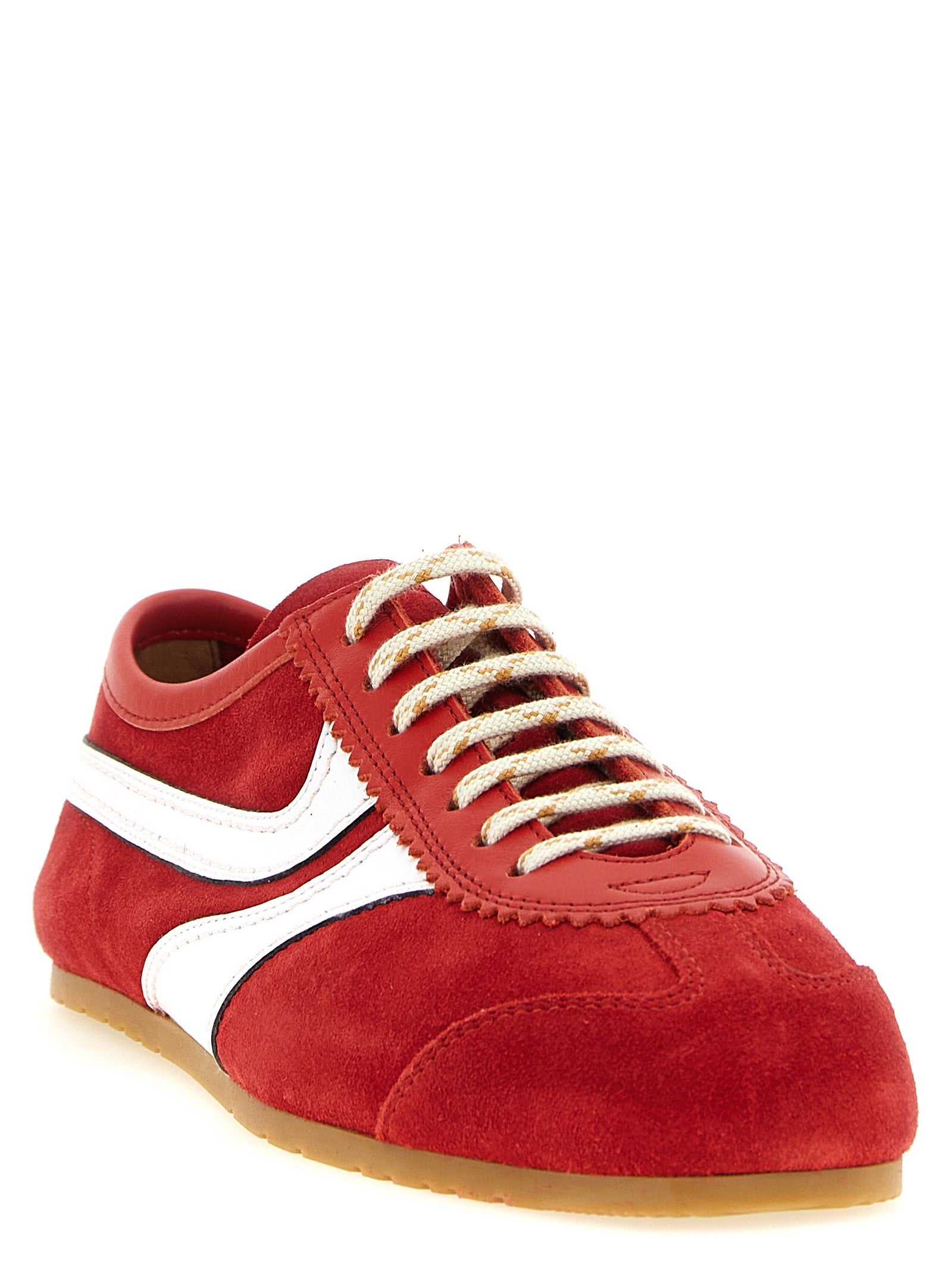 Dries Van Noten Suede Sneakers Red