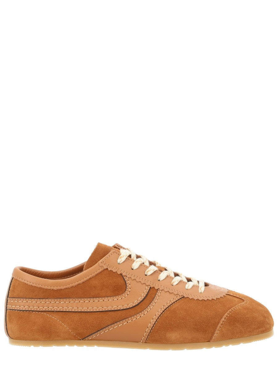 Dries Van Noten Women's Suede Sneakers Brown