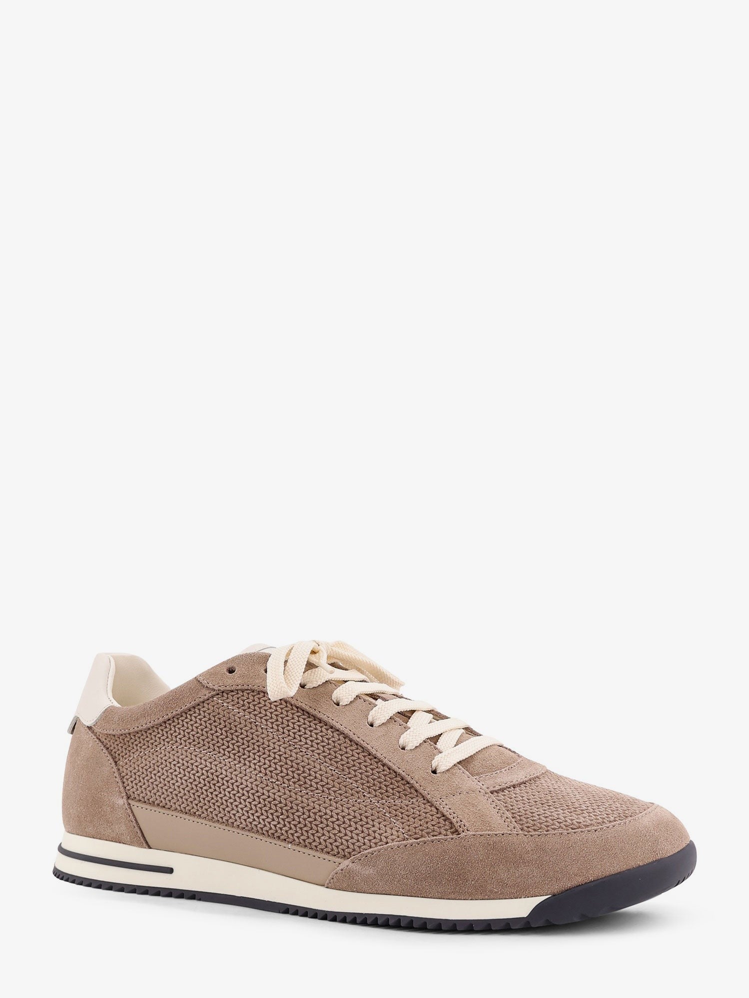 Brunello Cucinelli Men's Suede Sneakers Grey