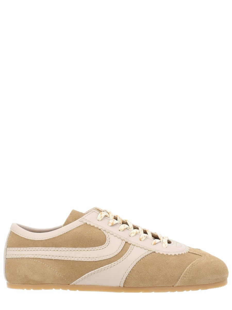 Dries Van Noten Women's Suede Sneakers Beige