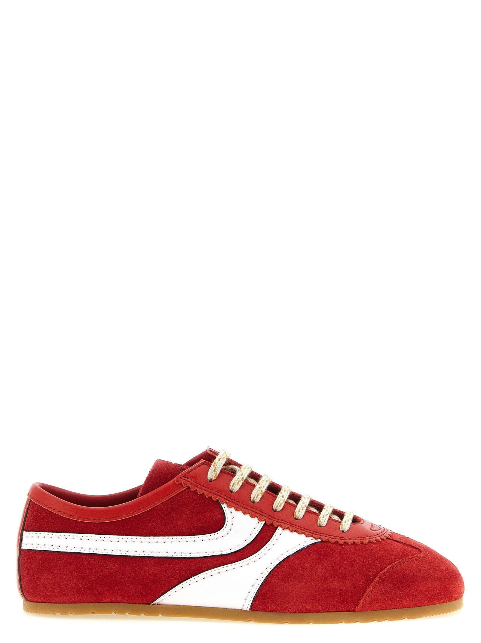 Dries Van Noten Suede Sneakers Red