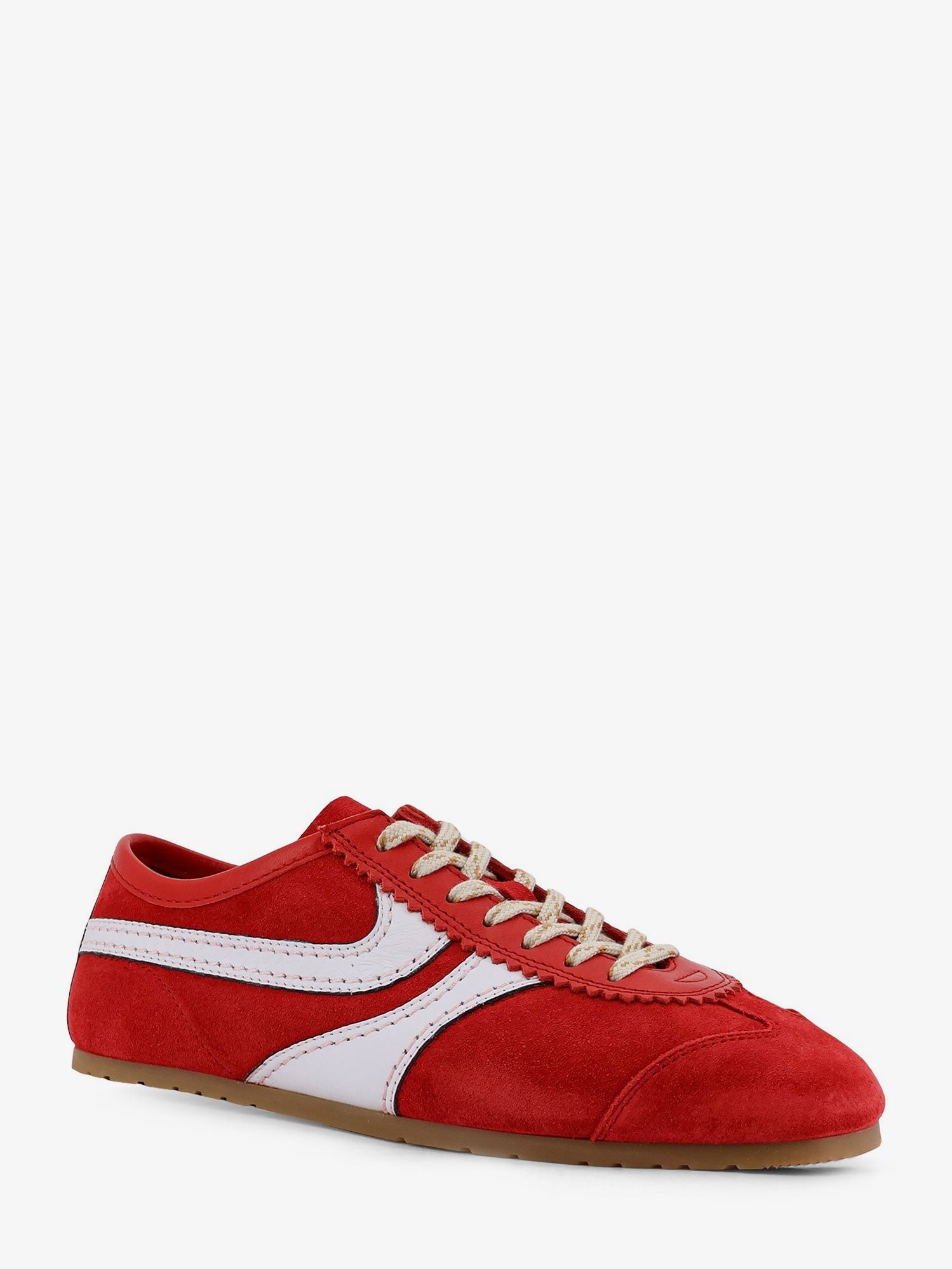 Dries Van Noten Women's Suede Sneakers Red