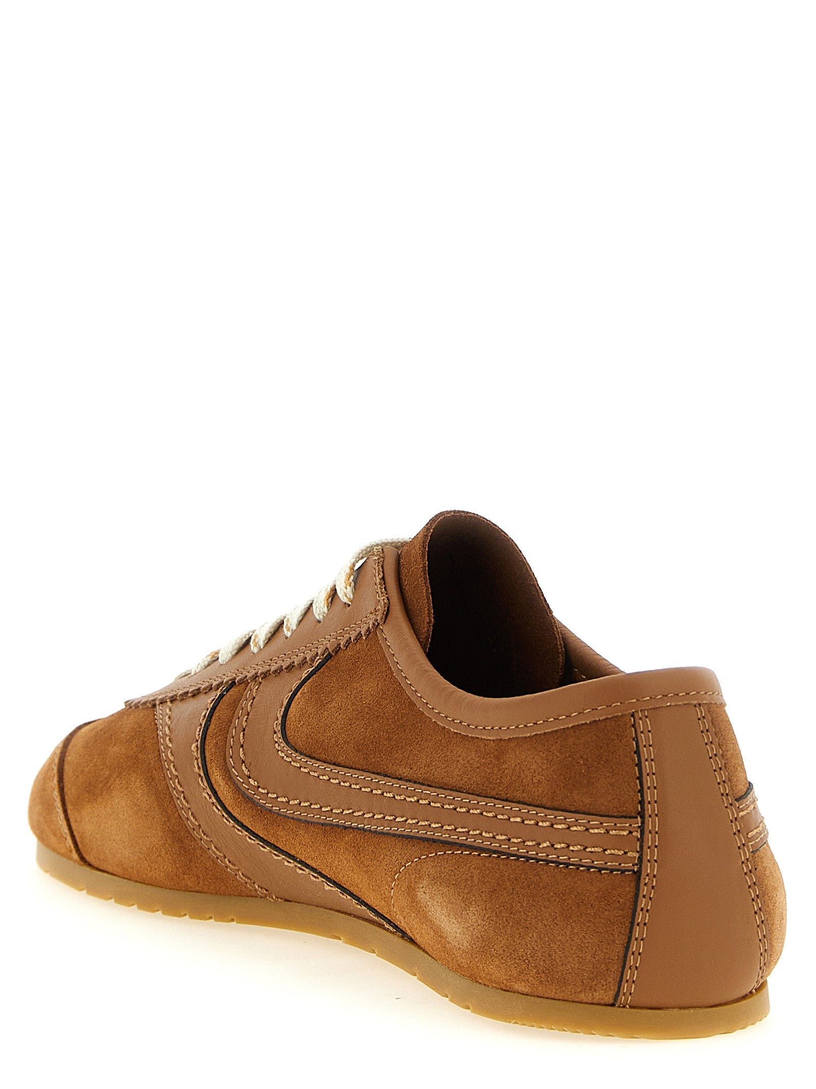 Dries Van Noten Suede Sneakers Beige
