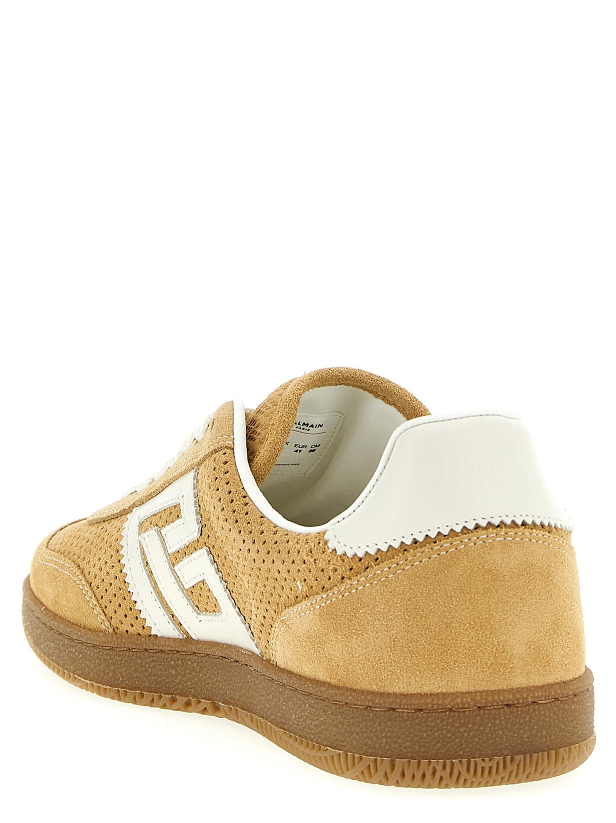 Balmain Suede Sneakers Beige, view 3