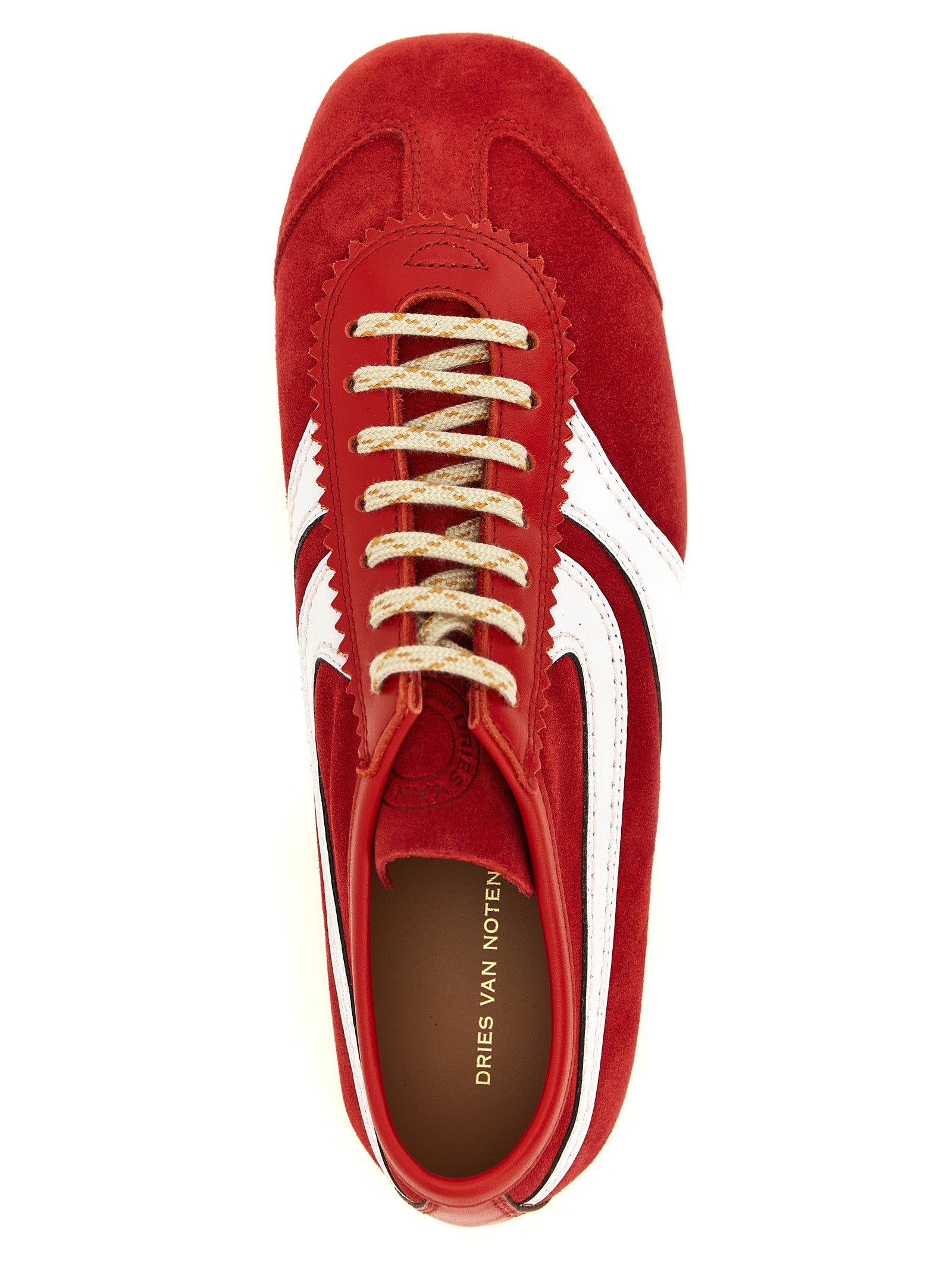 Dries Van Noten Suede Sneakers Red