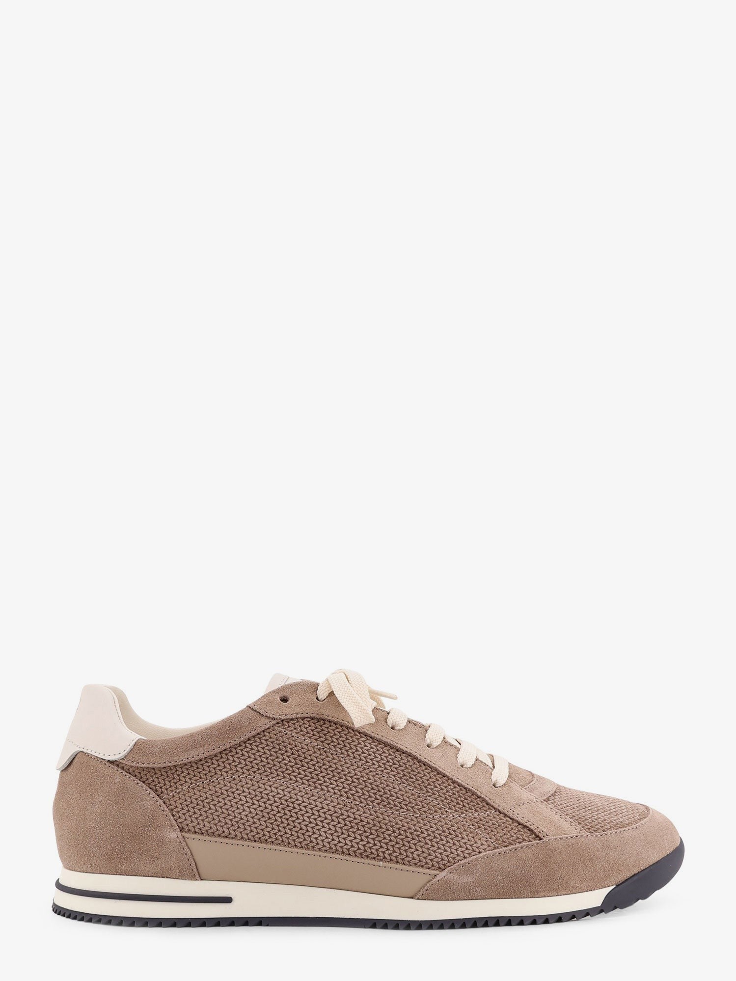 Brunello Cucinelli Men's Suede Sneakers Grey