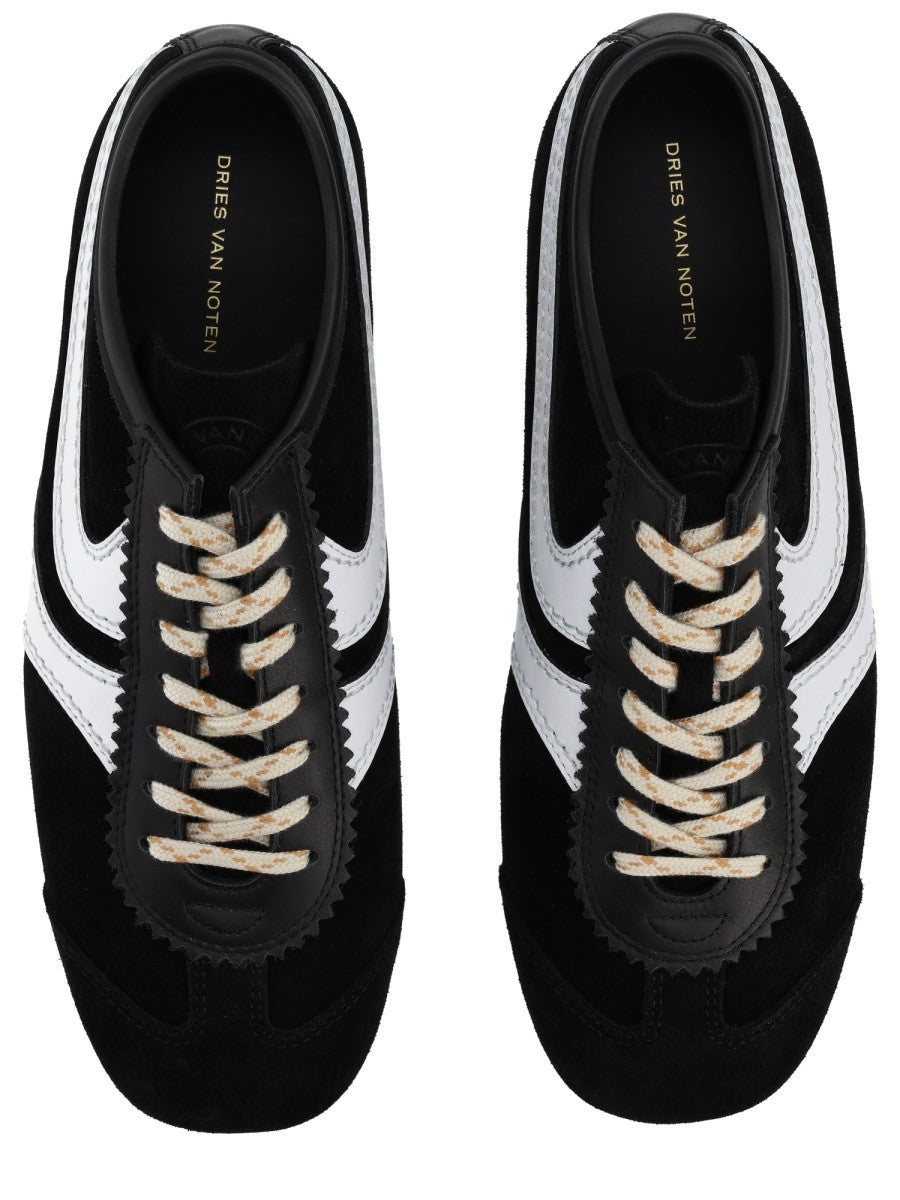 Dries Van Noten Women's Suede Sneakers Black