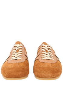 Dries Van Noten Women's Suede Sneakers Brown