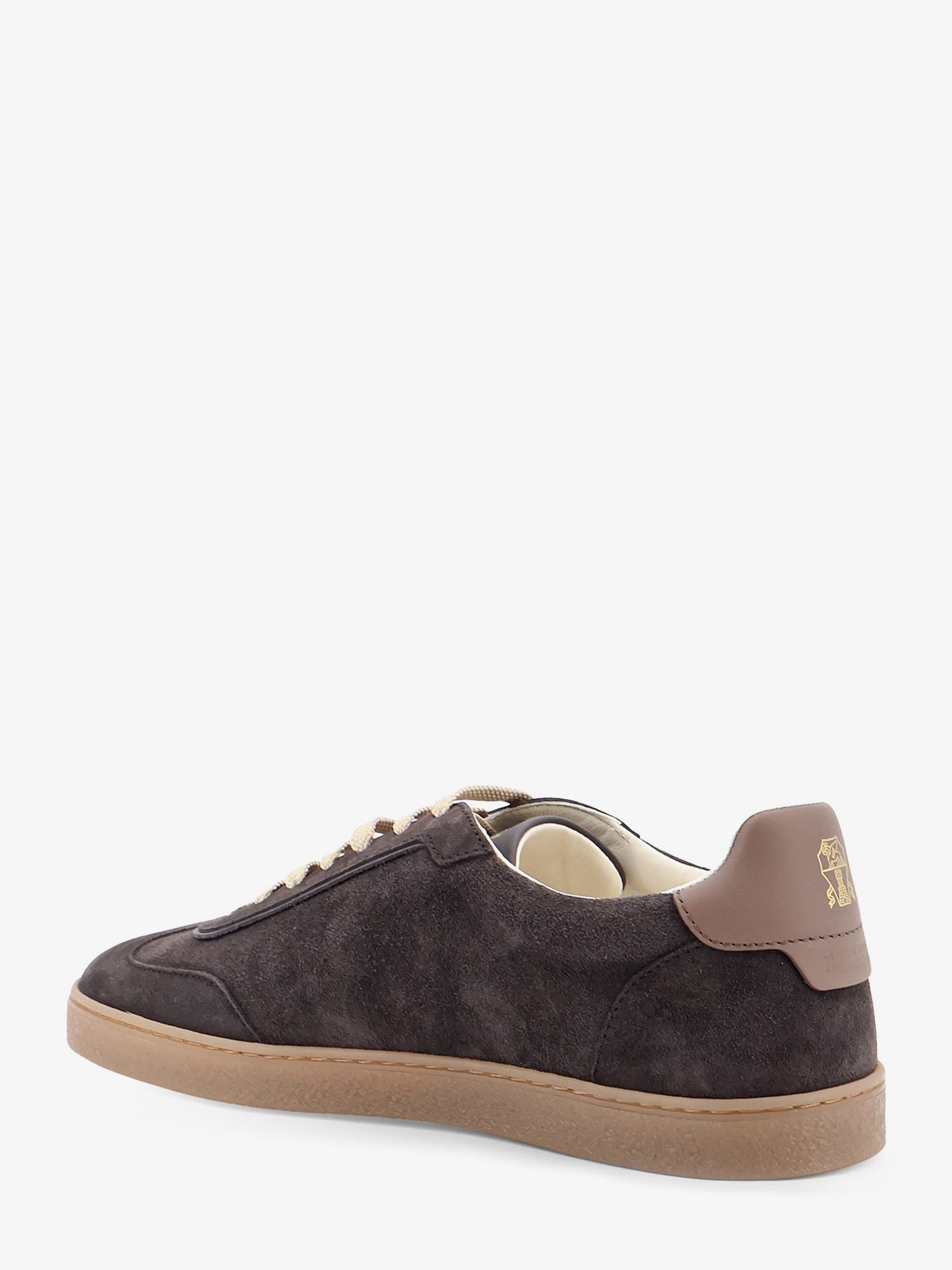 Brunello Cucinelli Men's Suede Sneakers Bronze