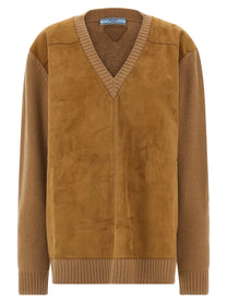 PRADA Suede Sweater Brown