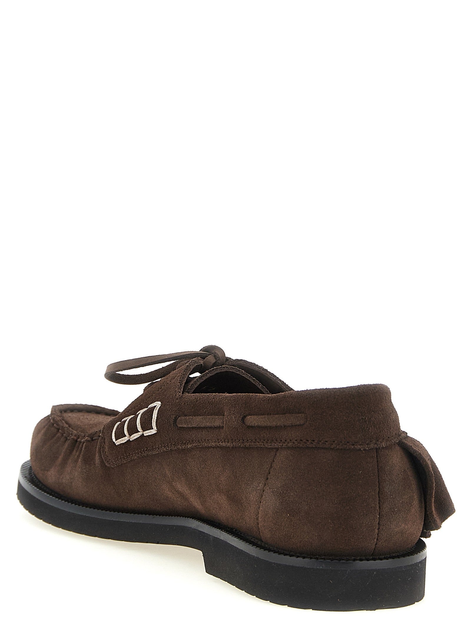 J.W.Anderson Suede Volant Boat Shoe Brown