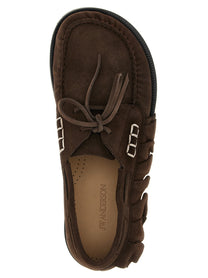 J.W.Anderson Suede Volant Boat Shoe Brown