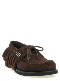 J.W.Anderson Suede Volant Boat Shoe Brown