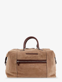 Kiton Men's Suede Weekend Travel Bag Grey Kiton