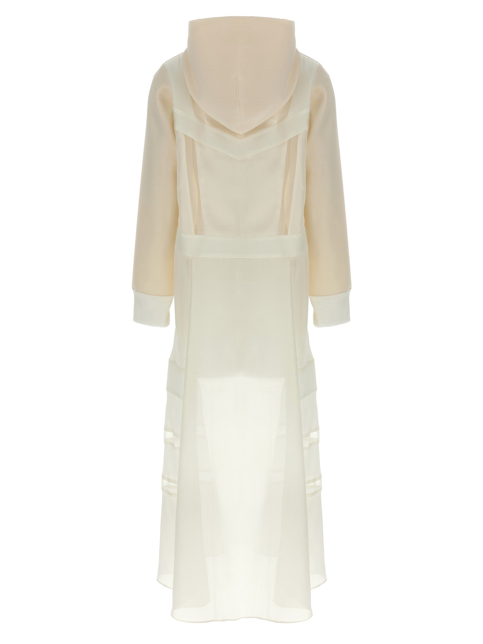 Sacai Suiting Bonding Mix Dress White