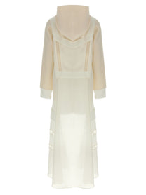 Sacai Suiting Bonding Mix Dress White
