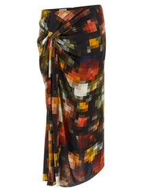 Dries Van Noten Suma Bis Draped Skirt Gold