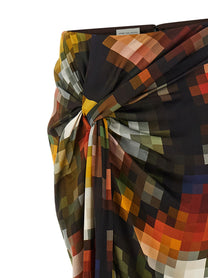Dries Van Noten Suma Bis Draped Skirt Gold